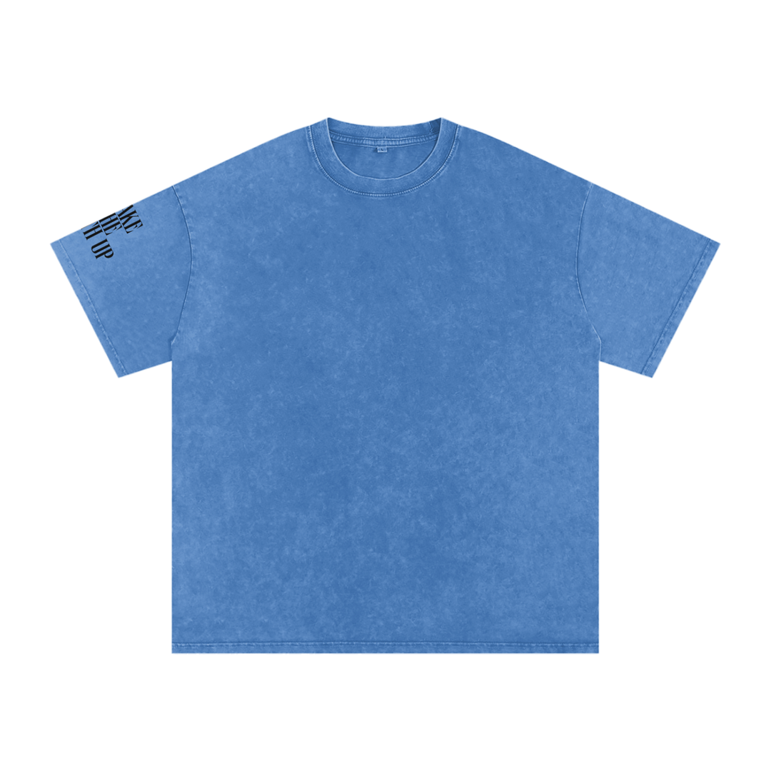Wake The Faith Up Snow Washed Oversized Cotton T-Shirt