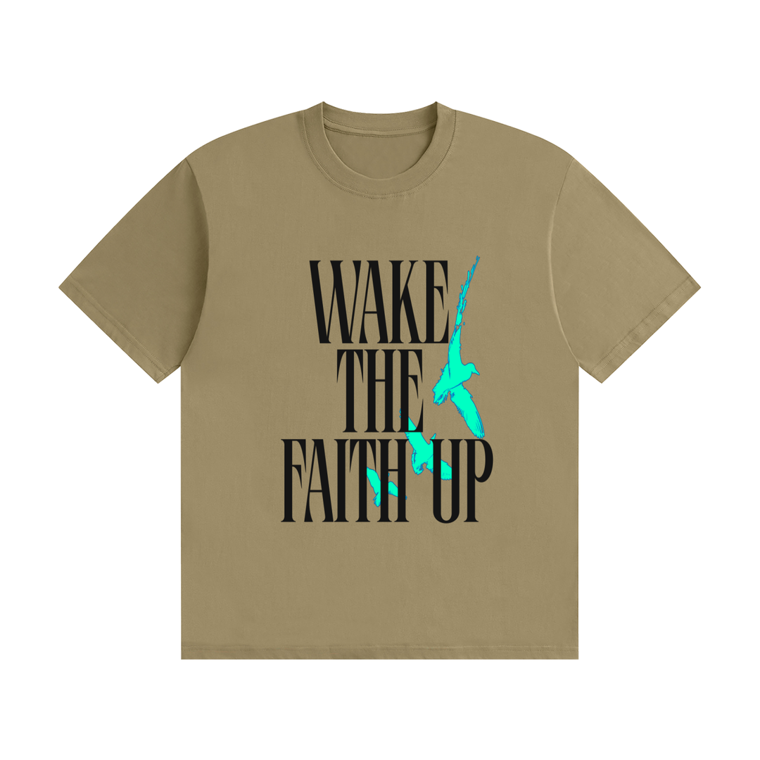 Wake the Faith Up Unisex Seamless Cotton T-Shirt